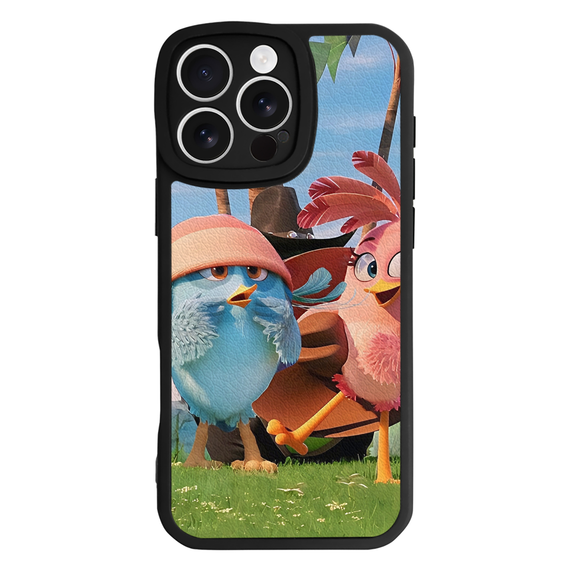（画像用） Angry Birds アングリーバード 【iPhone 16シリーズ対応】シリコンスマホケース（レザー調） 材質：シリコン